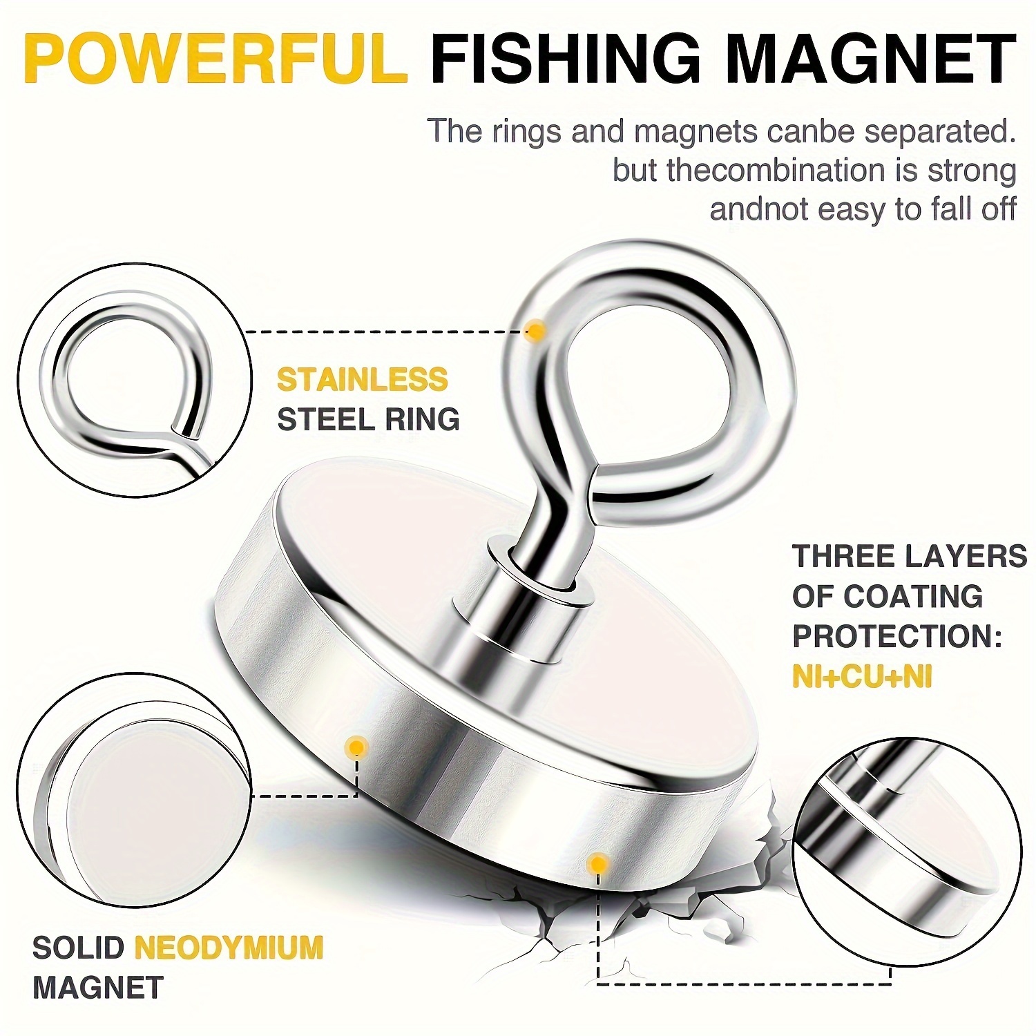 Refrigerator Magnets Neodymium Fishing Magnets 1500lbs - Temu