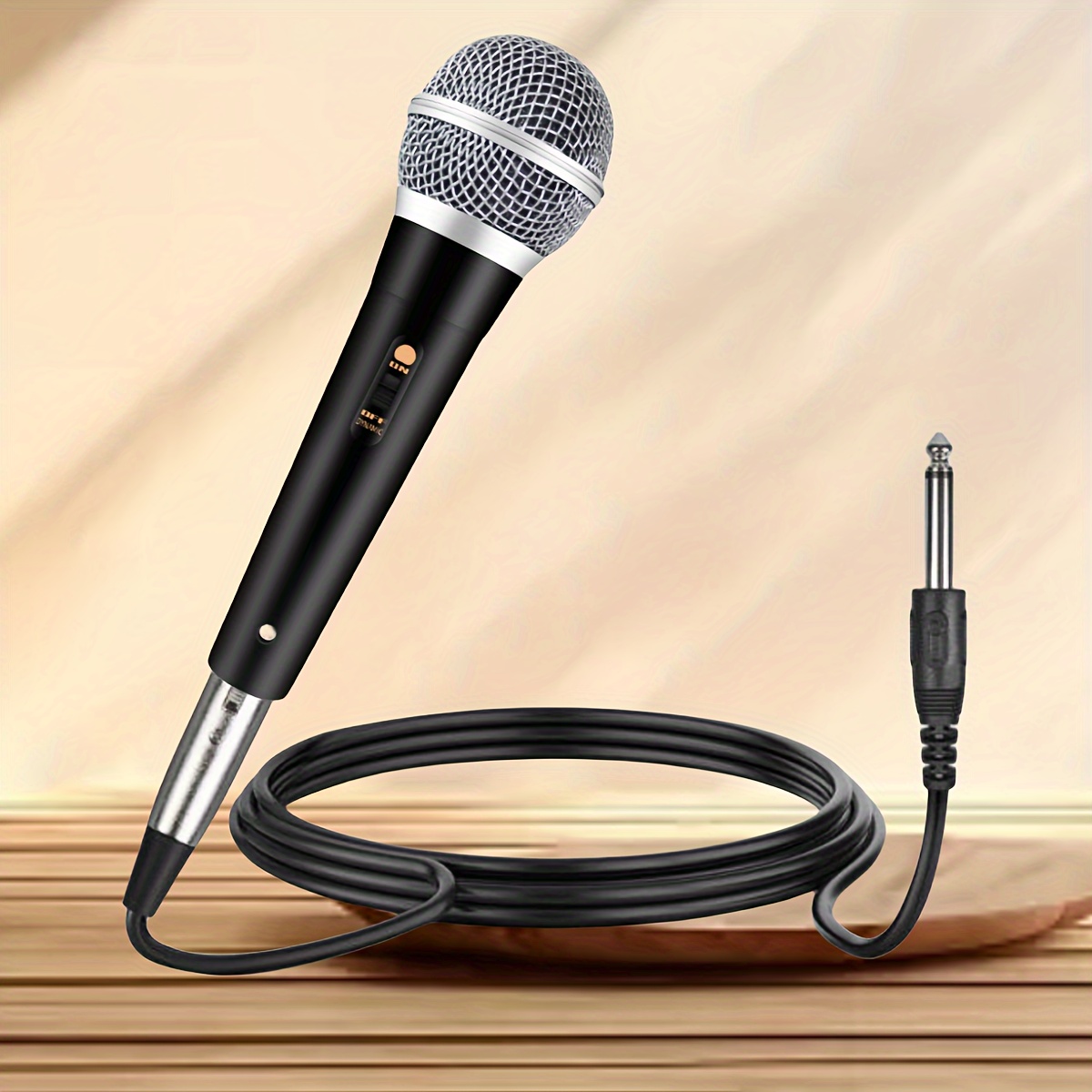 Micro Dynamique Karaoké Microphone à Main Micro Haut Parleur Vocal  Dynamique Cardioïde Portable Jack 6,5mm XLR Pour Enfants Adultes Chanter  Discours