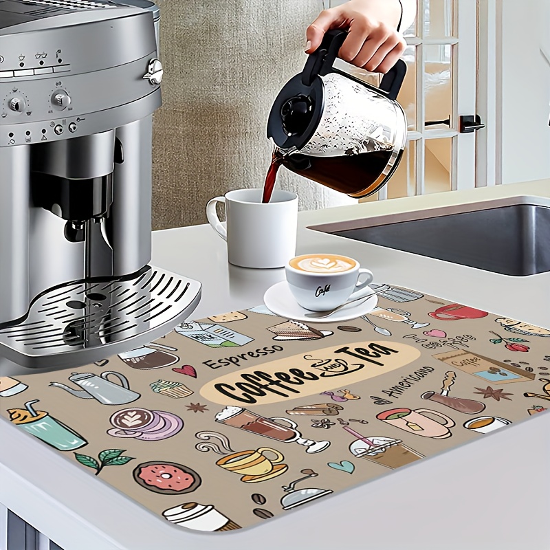 Silicone Coffee Maker Mat for Countertops, Waterproof Oilproof Coffee Bar  Accessories-Table Mat Under Appliance, Coffee Mat - AliExpress
