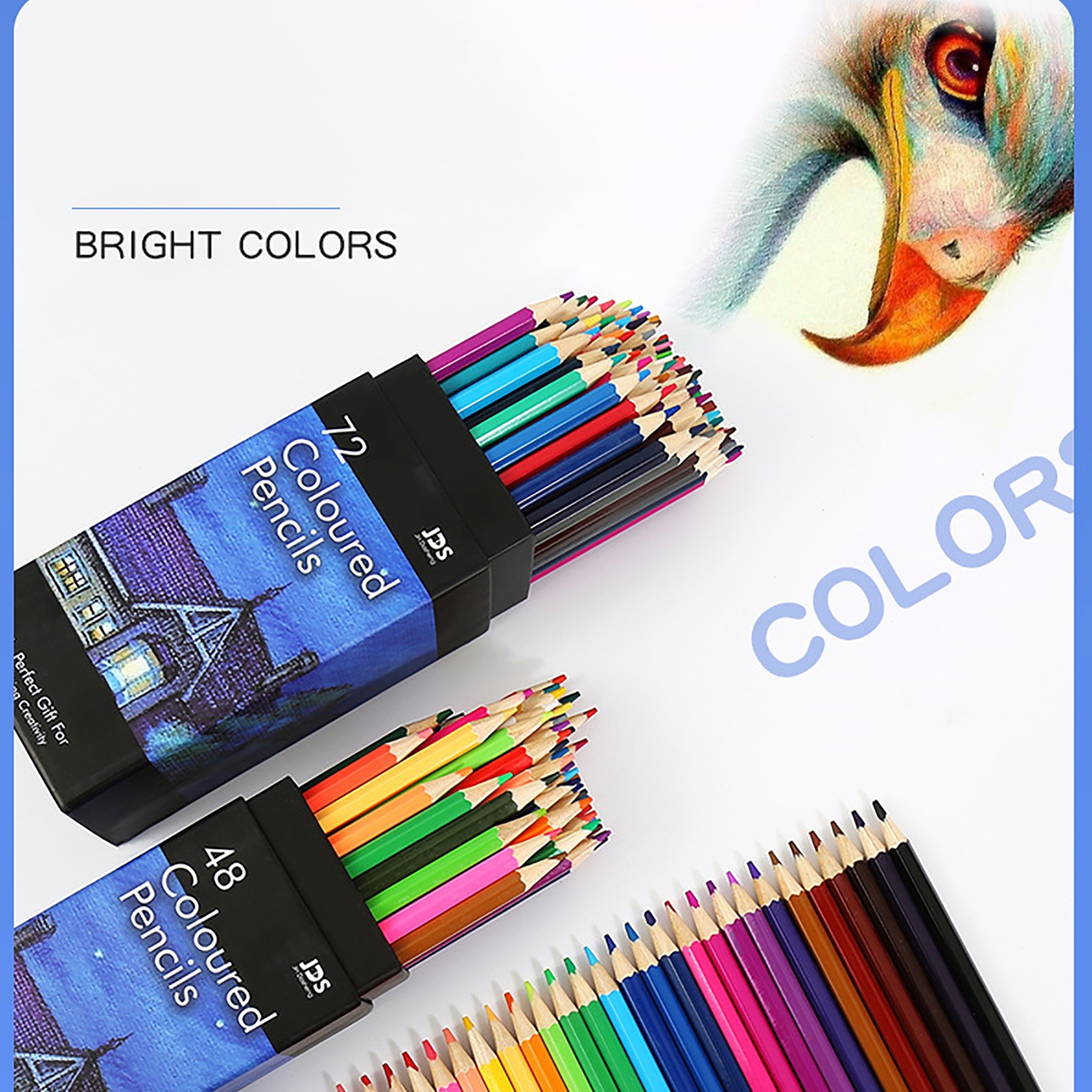 Colored Pencils, Bright - Set of 72