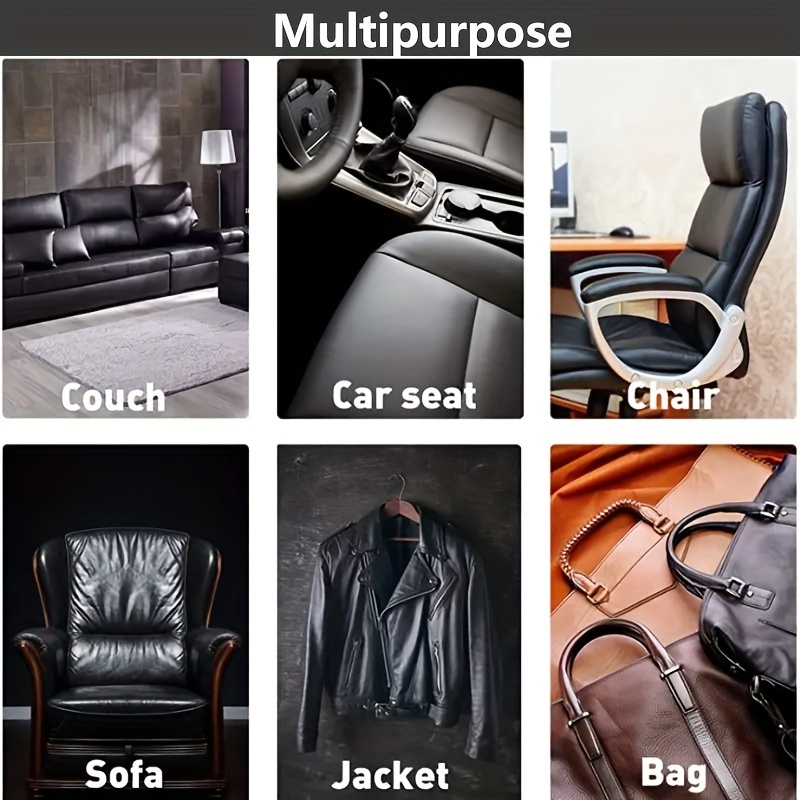 Black Leather Vinyl Repair Gel Kit For Furniture/Couch/Car Seats/Sofa/Jacket