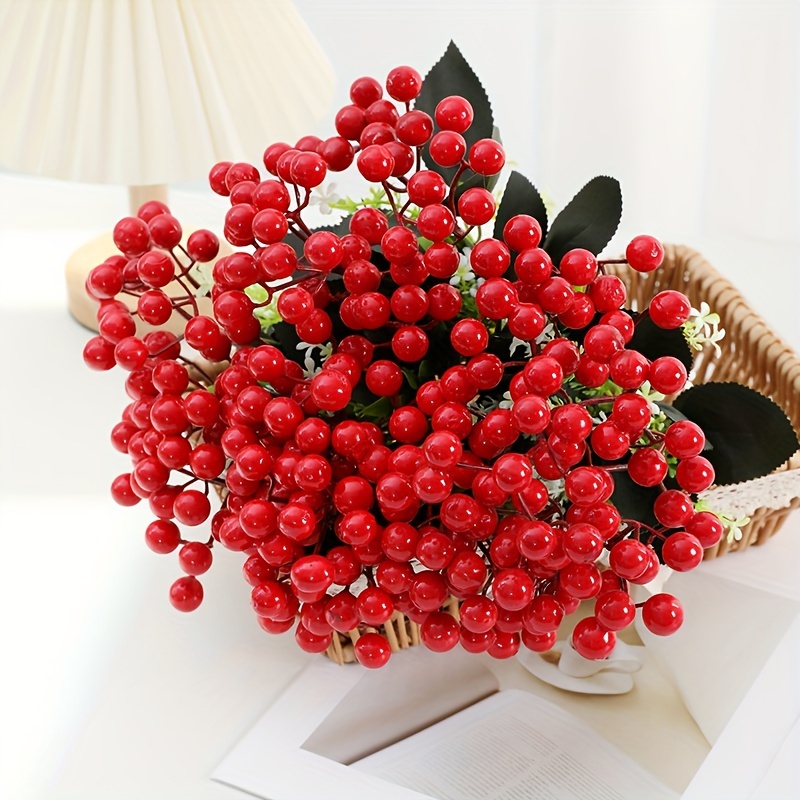 Christmas Fake Silk Simulation Pomegranate Flower Bouquet
