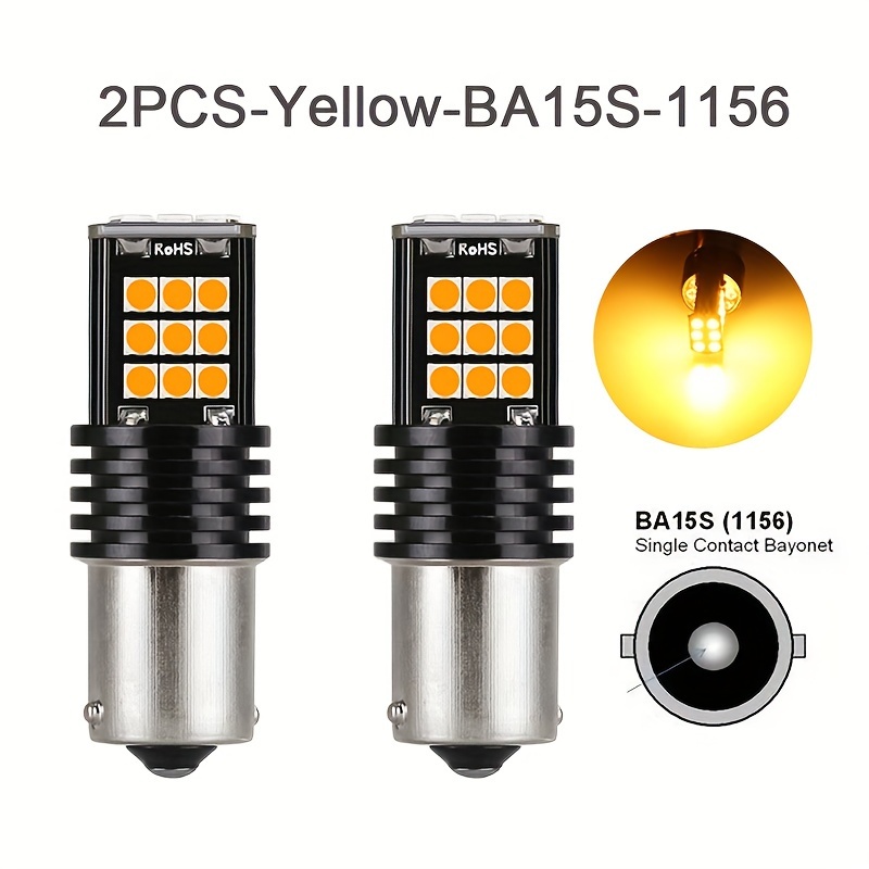 Comprar 1X P21W LED ba15s 1156 chip de filamento led luz del coche S25  bombilla de señal de giro inverso automático lámpara DRL 12V