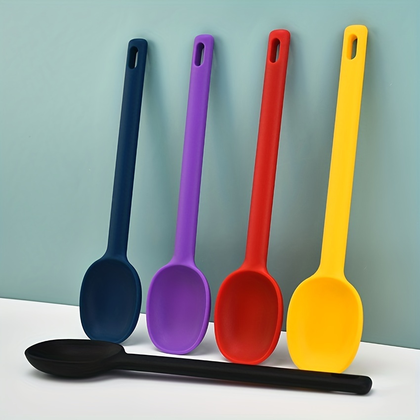 Silicone Spoon, Mixing Spoon, Salad Spoon, Kitchen Spoon For Cooking - Temu