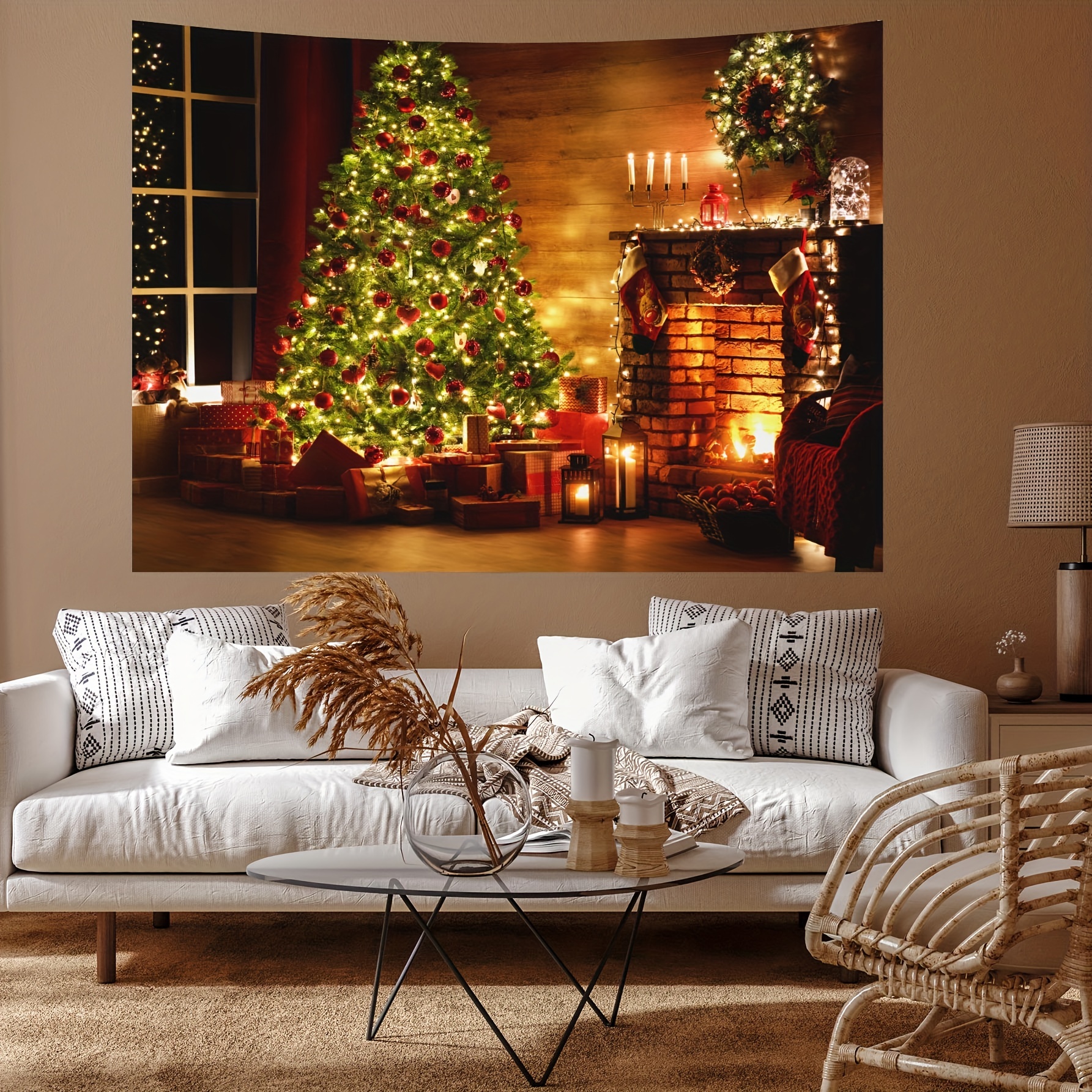 Living room best sale tapestry ideas