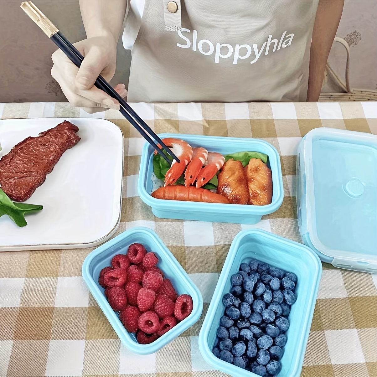 Expandable Food Grade Silicone Collapsible Bowl Lunch Box - Temu