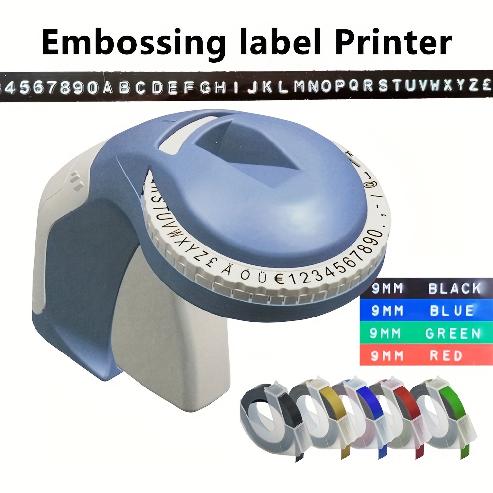 E975 Embossing Label Maker Machine with 6 Tapes