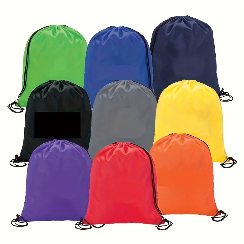 Drawstring Black Children's Gym Tote Bag School Sport Pack Survival  Backpack
