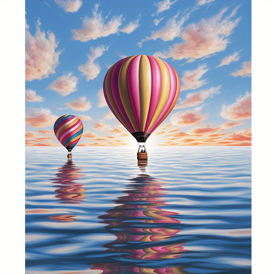 Paint by Numbers for Adults Canvas, Up Number Painting Colorful Hot Air  Balloons 16x20 inch Wall Art Decor Beginner Kids