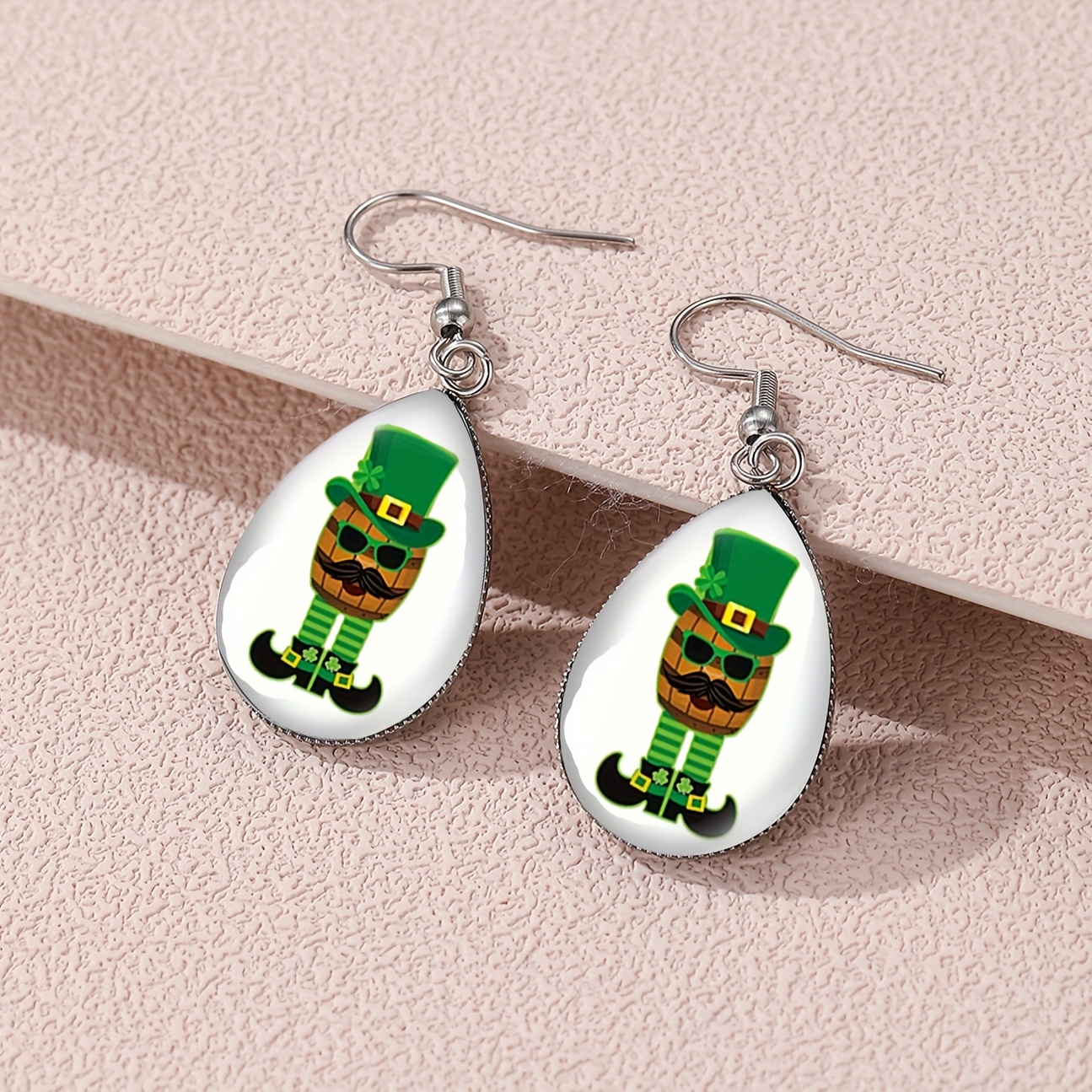 St. Patrick's Day Water Drop Earrings