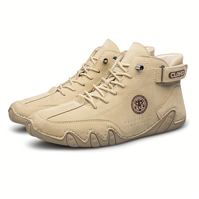 Image of Clohoo Handmade Rubber Sole Men's Sports Casual Shoes, Outdoor Hiking Sneakers, Soft Sole Soft Upper, Breathable Men's Shoes