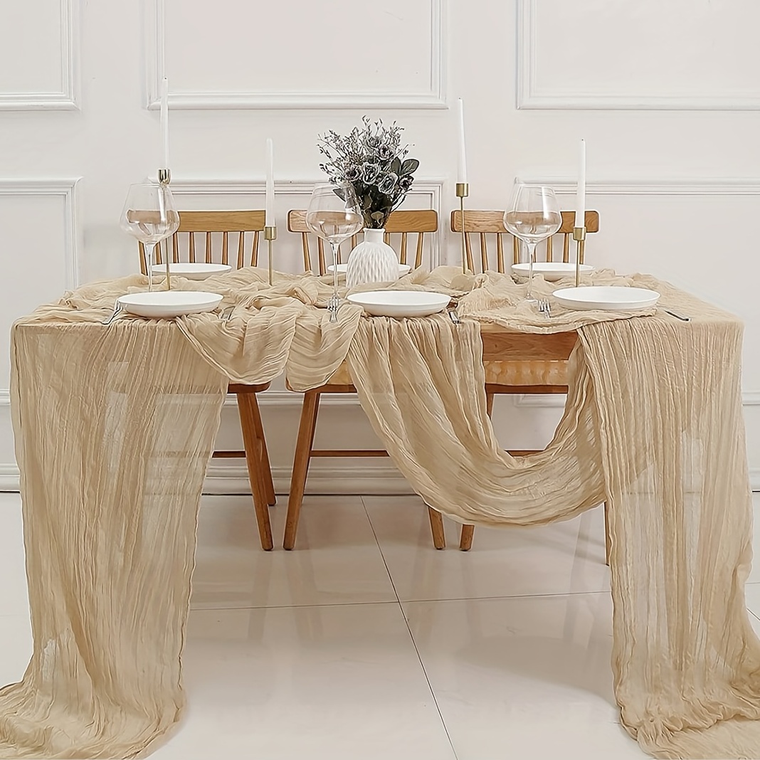 Chemin de Table en macramé avec pompons, élégant, en dentelle, pour  décoration de Table de réception de mariage rustique et Chic - AliExpress
