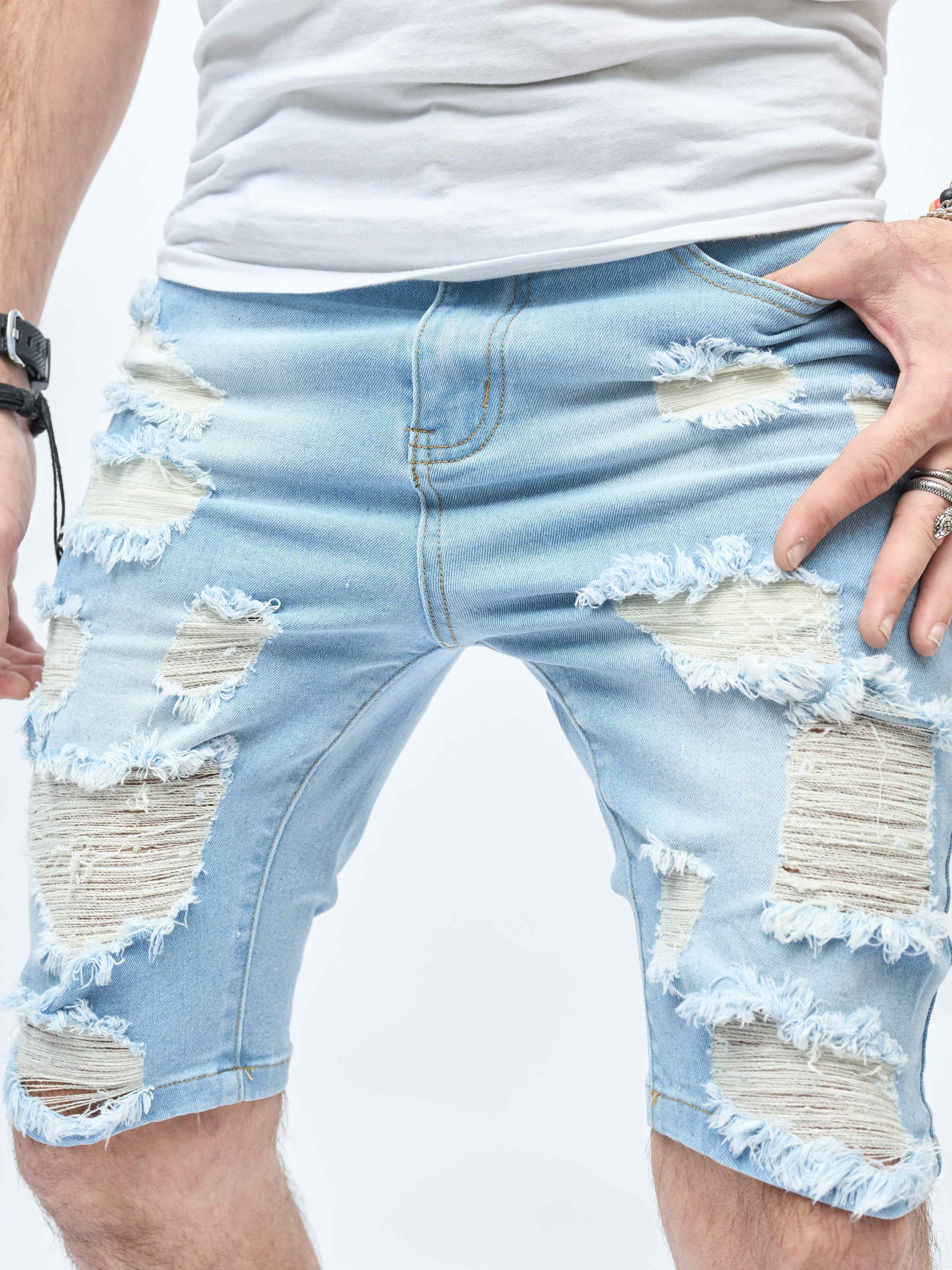 Sexy Bandage Ripped Denim Shorts Distressed Drawstring Mini - Temu Canada