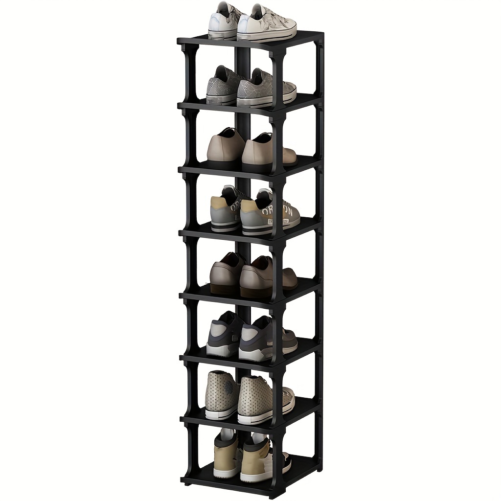 Shoe Rack, 8 Tiers Vertical Shoe Storage, Space Saving Narrow Shoe