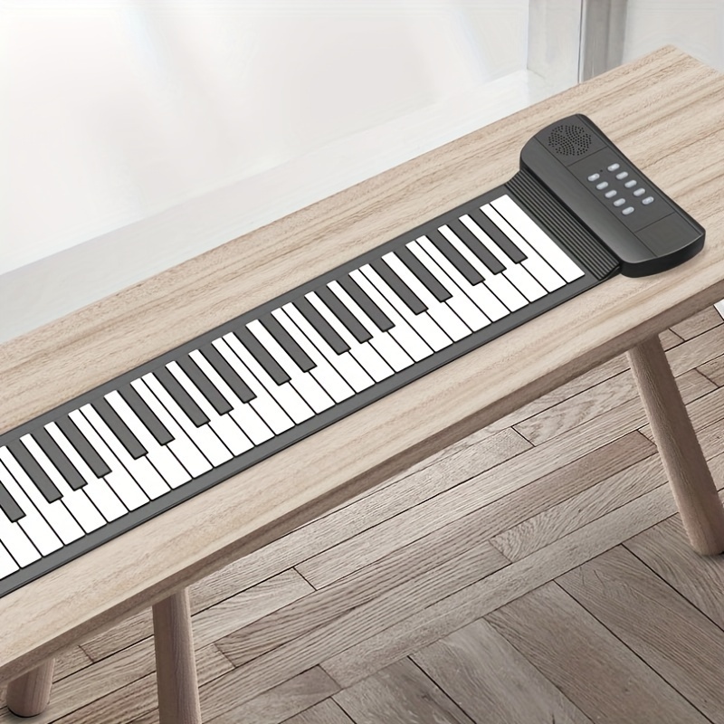 Piano pliable, Portable 49 touches Piano flexible Roll Up, Clavier  électronique souple Piano Silicone, Pour Enfants Débutants Adultes
