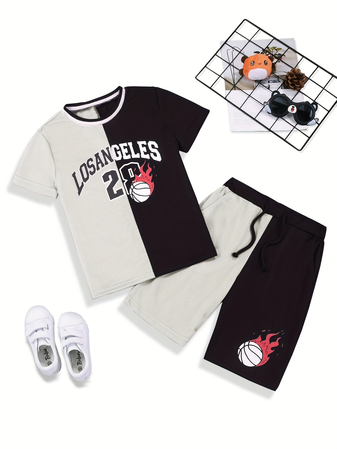 Jordan Boys White Colorblock T-Shirts