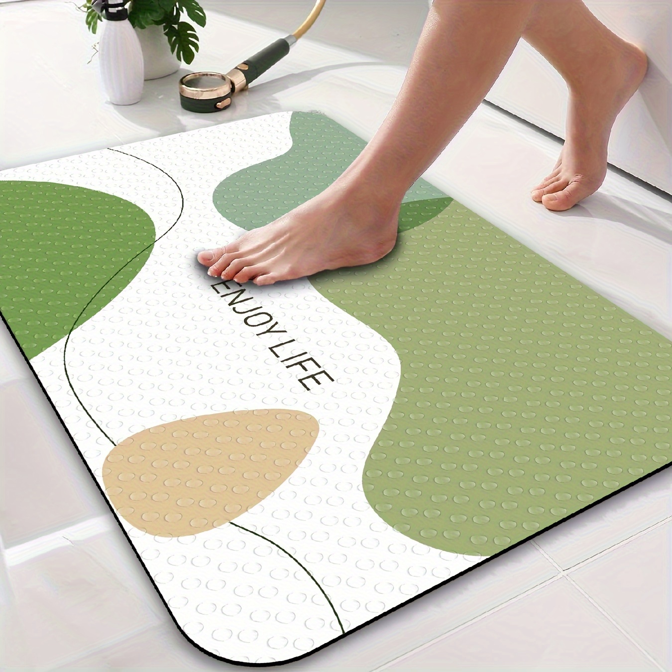 Crystal Velvet Bathroom Mat, Floor Carpet, Quick-drying Super