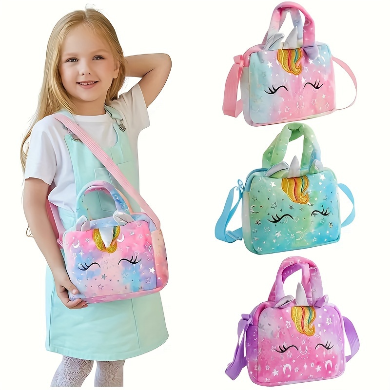 Bolso cartera de niñas con estampado de unicornio