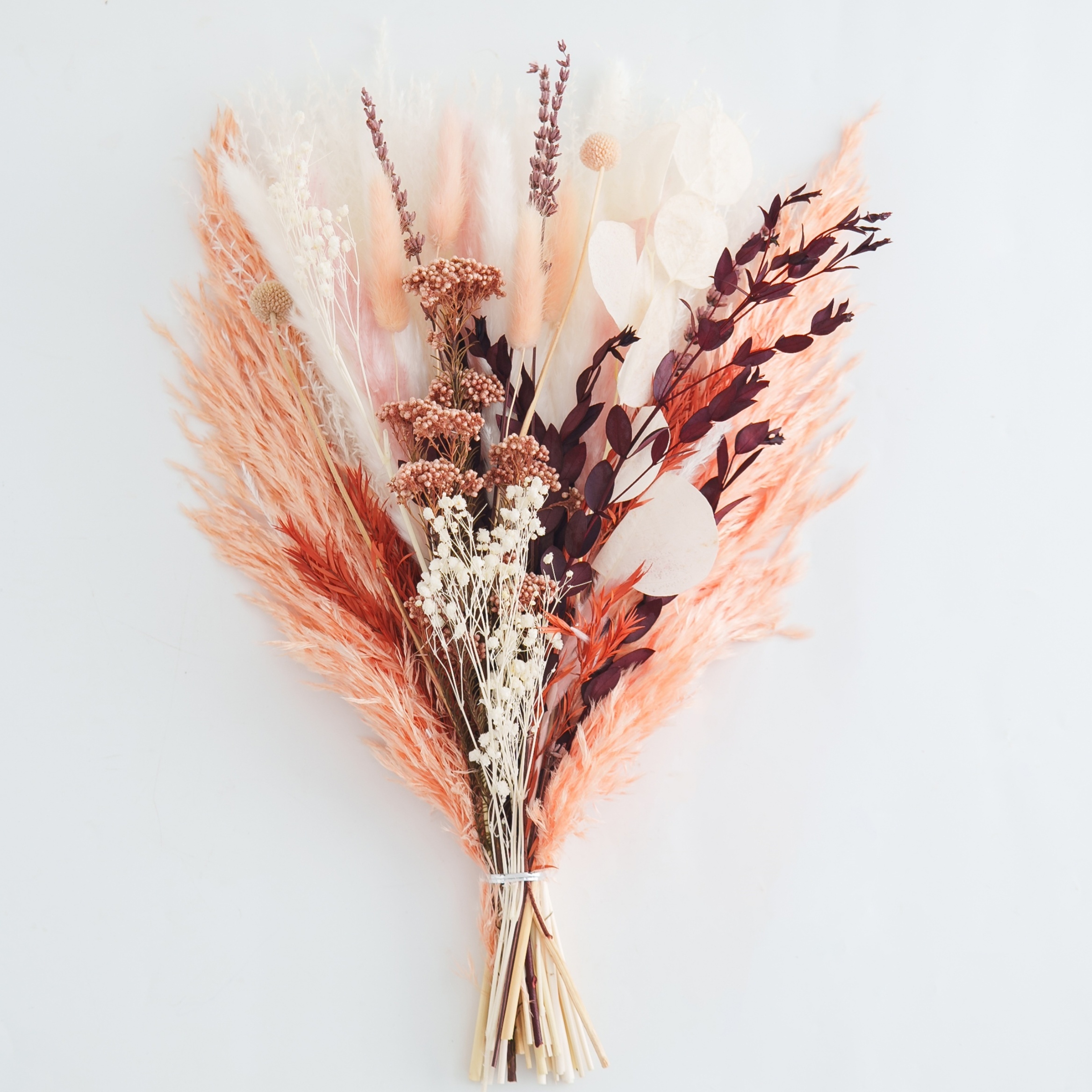 Mifgra Pampas Grass Bouquet , Dried Flower Bouquet,Blue Dried Flowers, Blue Pampas Grass Decor, Blue Flowers Boho Decor Bouquet for Blue Bathroom