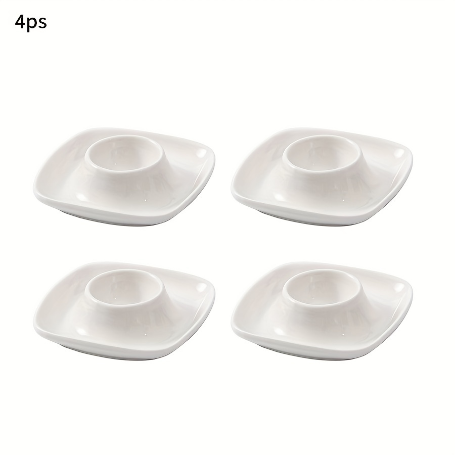 Hedume Juego de 8 hueveras de cerámica con base, tazas de porcelana con  base, tazas de huevo cocido suave, soportes de huevos de cerámica para  huevos duros : : Hogar y Cocina