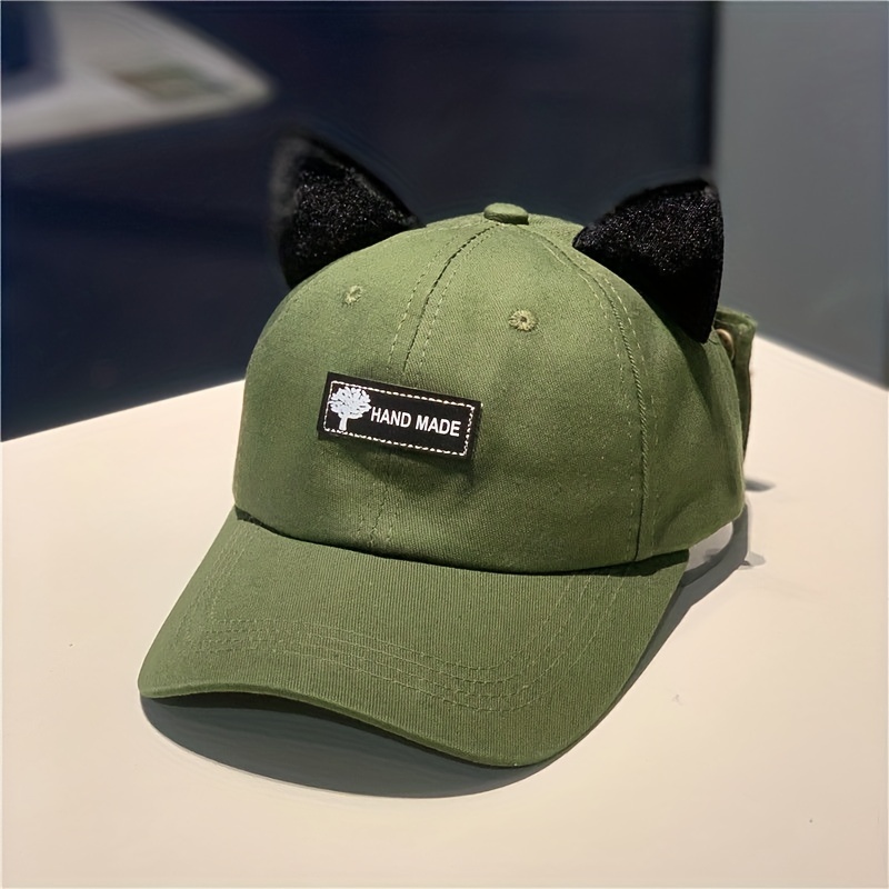 Women Adjustable Cat Ears Cap Baseball Sun Hats Hip Hop Hat