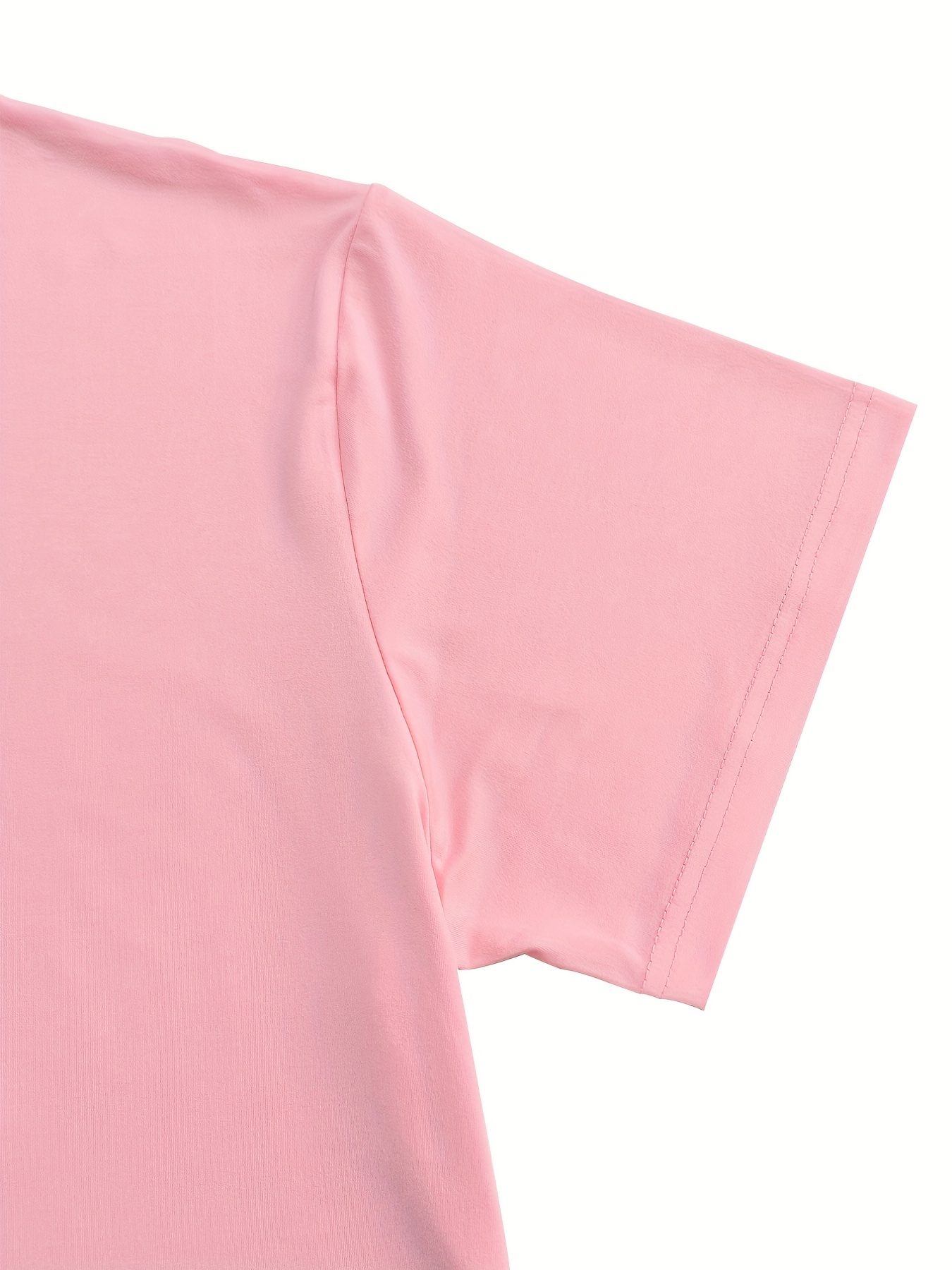 Plus Size Basic T-shirt, Women's Plus Plain Short Sleeve Round Neck Medium Stretch T-shirt