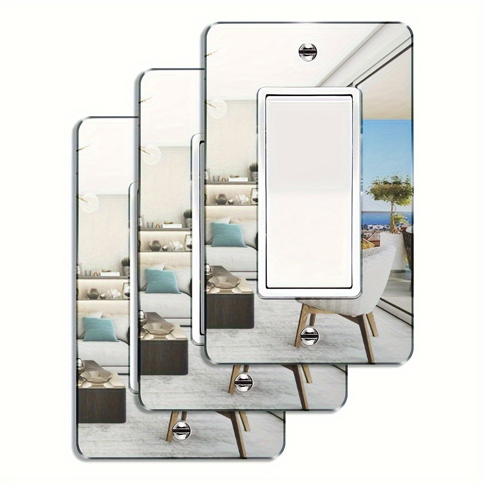 Mirror Outlet Covers Durable Light Switch Plates - Temu