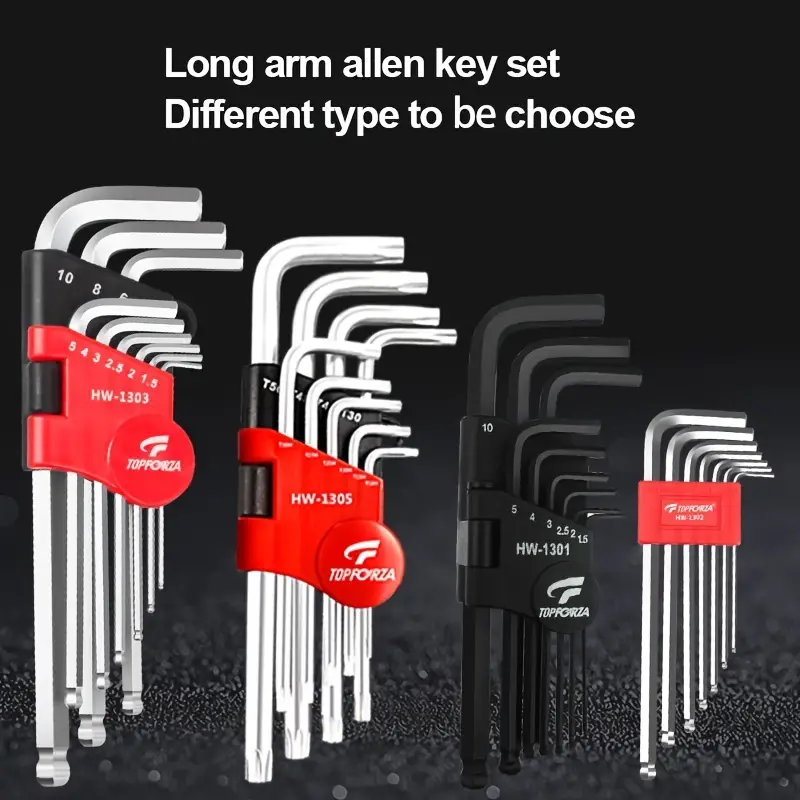 Ensemble de clés Allen à bras long avec extrémité sphérique - Temu
