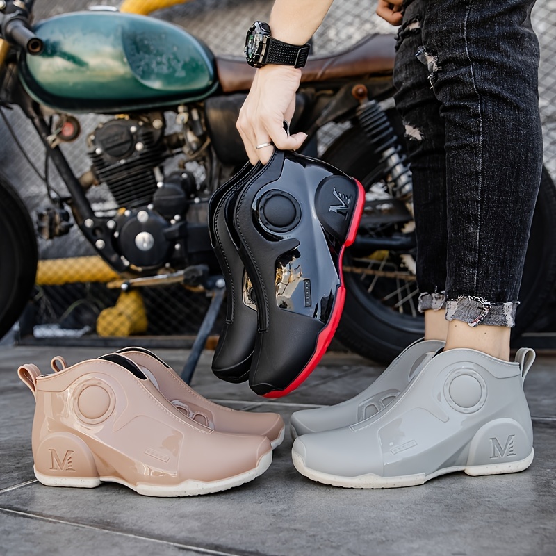 New Mens Trendy Rain Boots Wear Resistant Waterproof Non Slip Rain