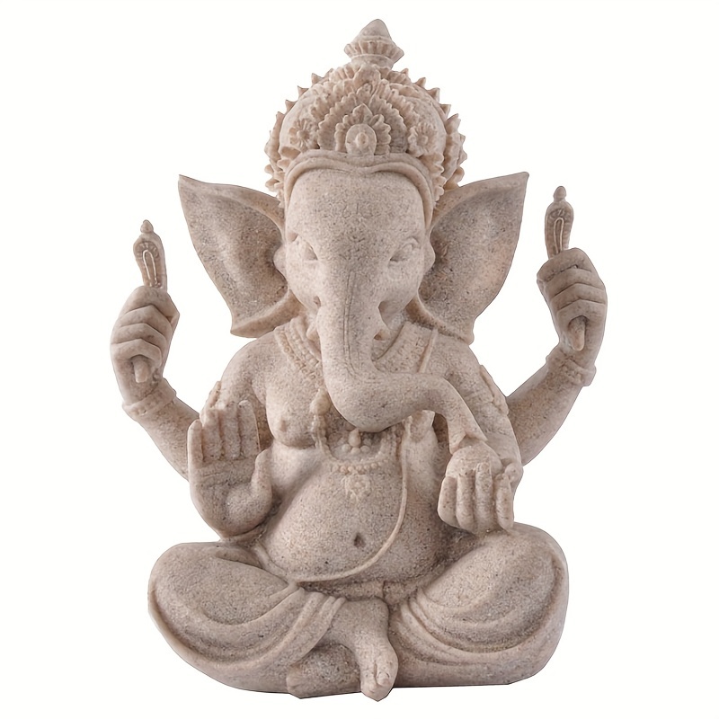 Dzambala Statue de jardin en pierre à suspendre | Ornement oriental Ganesh