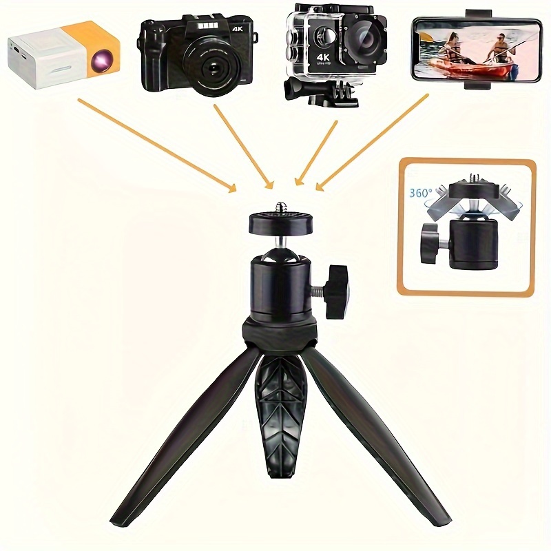  Trípode para cámara, trípode de 72 pulgadas para soporte de  cámara, trípode de aluminio resistente para video foto, trípode de cámara  de viaje 5 en 1 y monopié compatible con cámaras