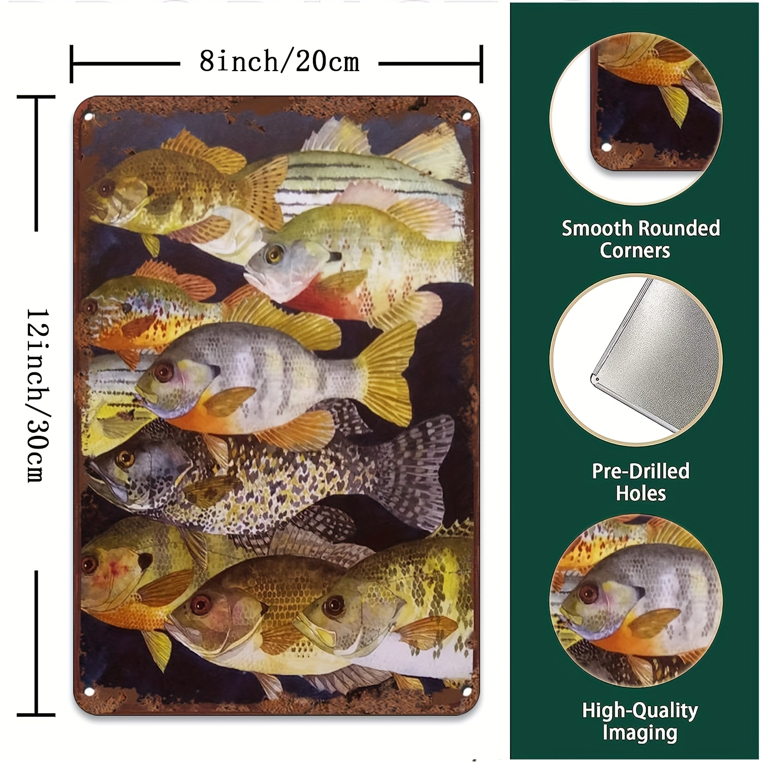 1pc Gone Fishing Tin Signs Retro Poster With Fish On Old - Temu