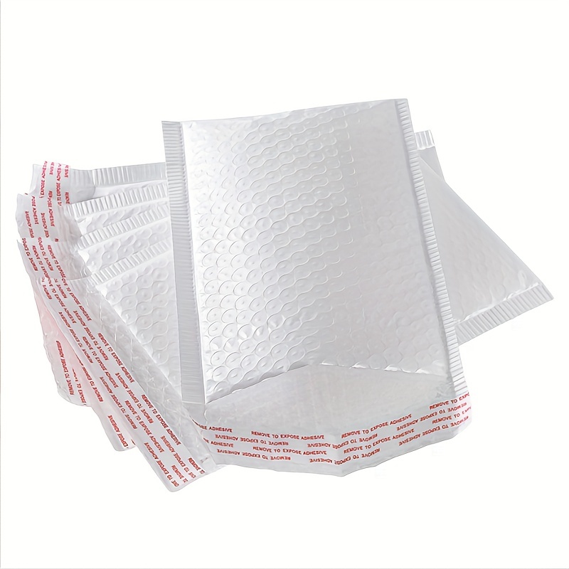 20pcs/set Pearlized Film Packing Bag Bubble Wrap Shockproof Thickening  White Bubble Mailer 13*15cm Small Size Shipping Bags