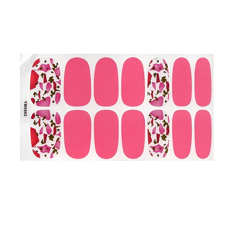 16 Sheets Leopard Print Marbled Nail Polish Strips