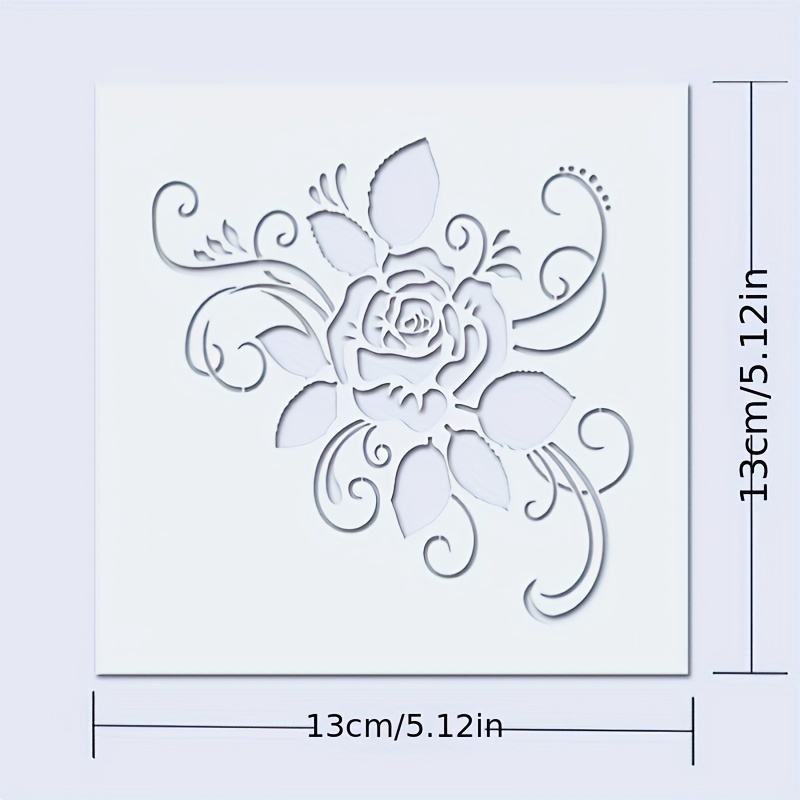 1pc Rose Flower Shaped Painting Stencil