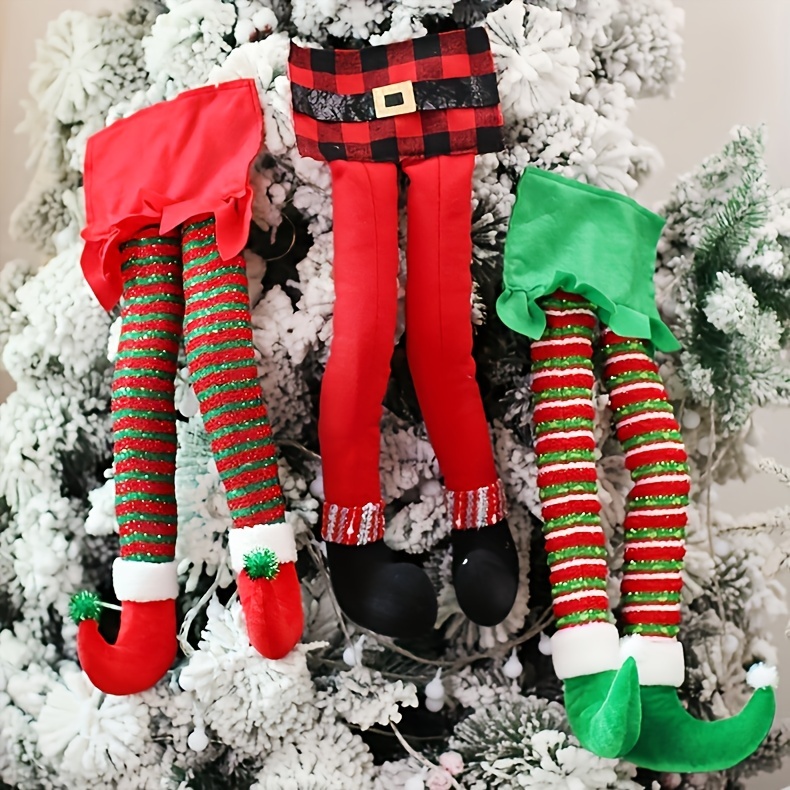 Leggings navideños de elfo para mujer, leggings navideños de elfo