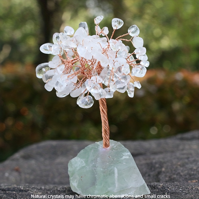 Natural Crystal Chip Money Tree Handmade Rose Quartz - Temu