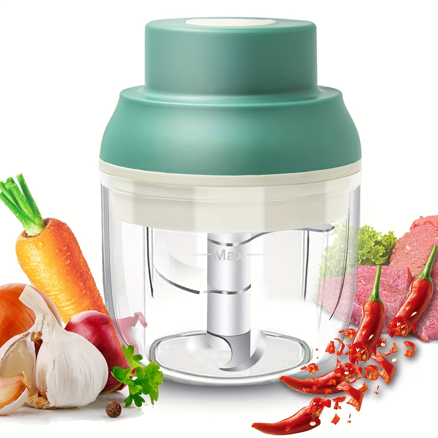  Rae Dunn Electric Mini Garlic Chopper,USB Rechargeable,  Portable Cordless Wireless Food Chopper,8 oz Small Food Processor for  Chopping Garlic, Ginger, Herbs, Minced Meat, Onion and More (Cream): Home &  Kitchen