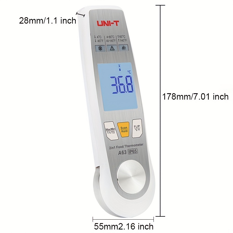Thermomètre Alimentaire 2 En 1 Thermomètre Infrarouge Haute - Temu