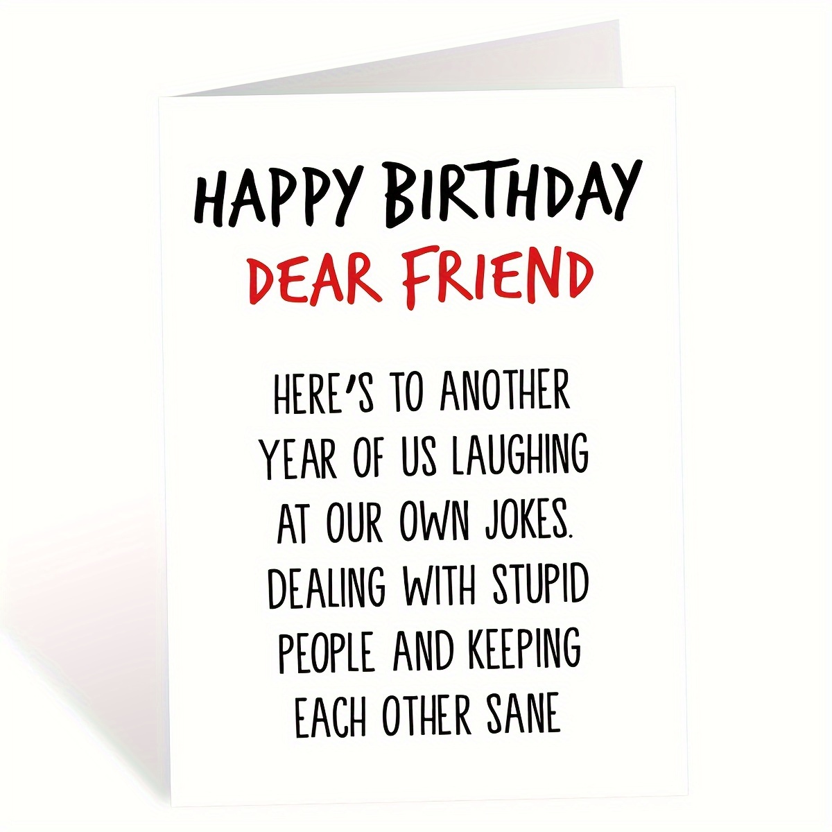 Funny Birthday Card Friend Humor Happy Birthday Card Family - Temu