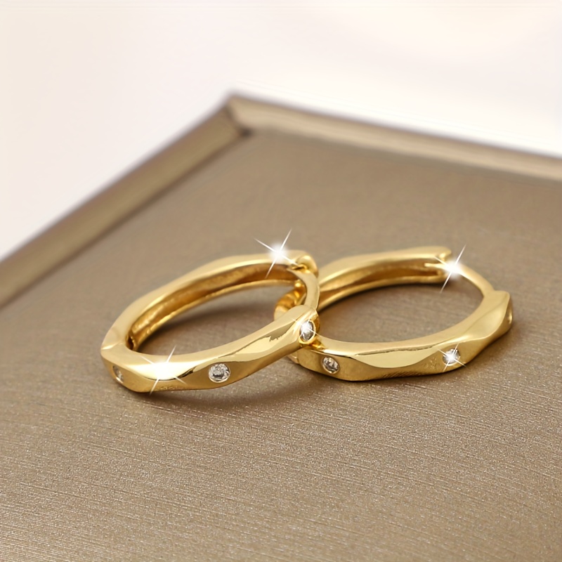Geometric Octagonal Twill Rhinestone Earrings, Party Jewelry Accessories