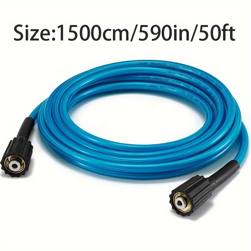 Pressure Washer Hose – 1/4 X 50 FT High Power Washer Extension Hose – Kink  & Wear Resistant High Pressure Hose for Replacement – Compatible with M22