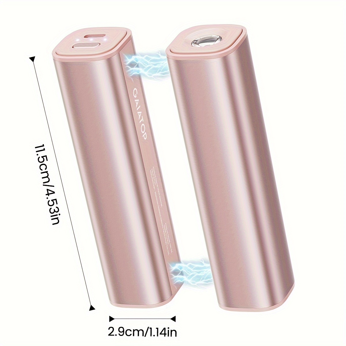 Go Warmer 3-Pack Hand Heater with Power Bank and Flashlight - Metallic