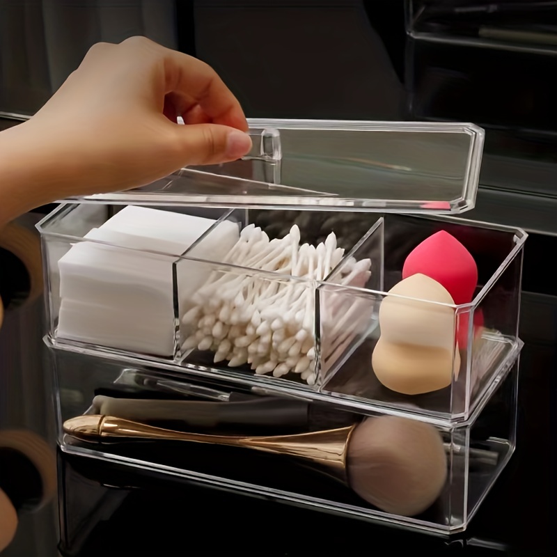 1 Organizador Maquillaje Soporte Plástico Transparente - Temu