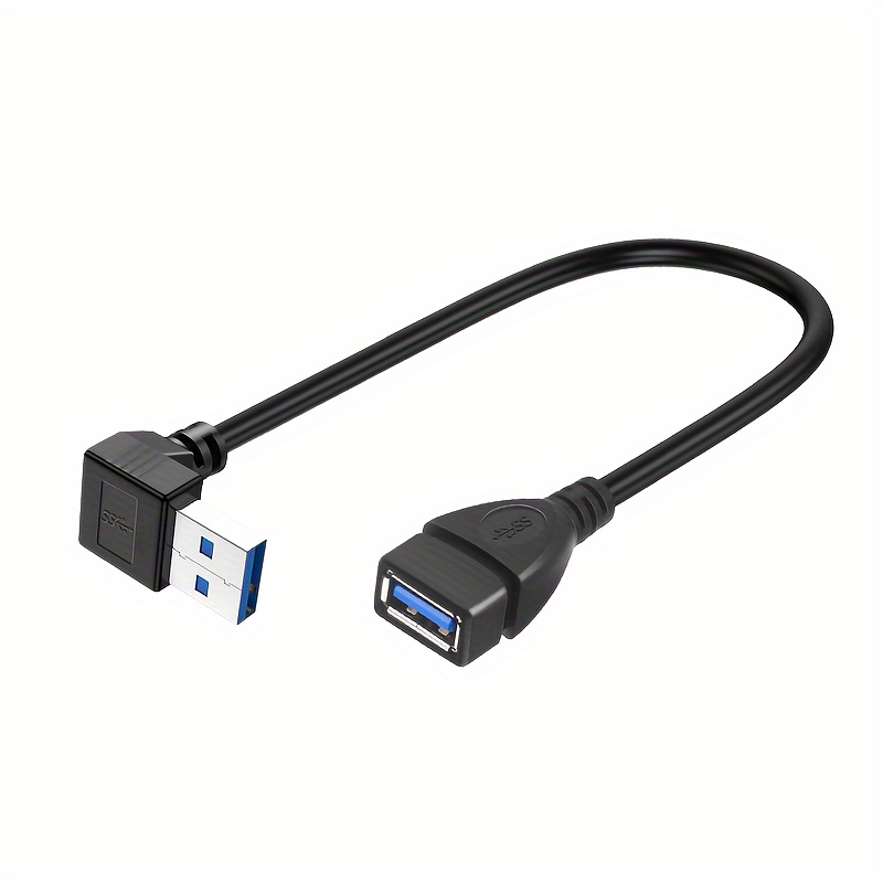 5gbps usb 3 0 extension cable elbow 90 degrees up down left right angle usb a male to female adapter data cord extension cable