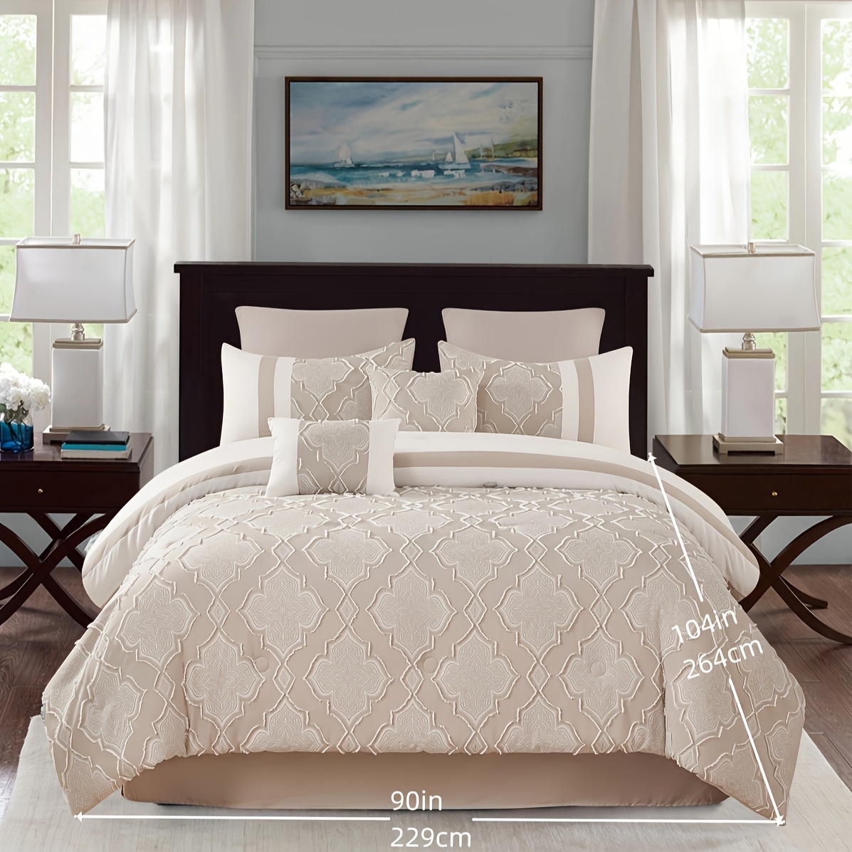 Luxury Jacquard Bedding Set King Queen