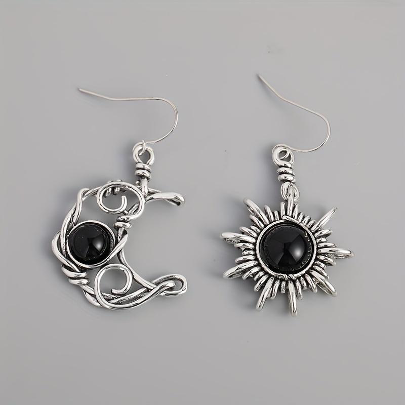 Boho Sun Moon Earrings Crystal Drop Earrings Women Fashion - Temu