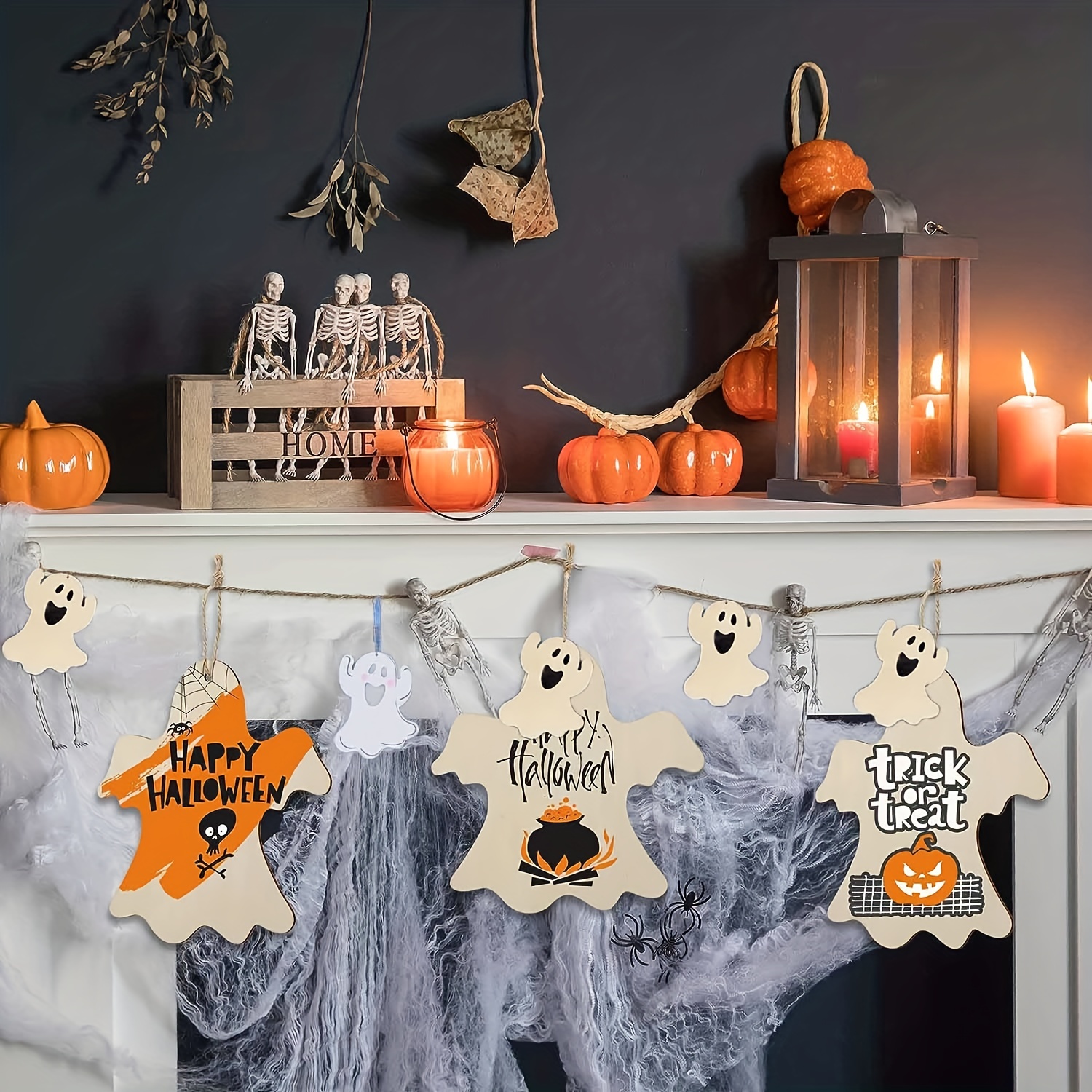 Unfinished Wood Cutouts, Witch Halloween Decorations (24 Pack)