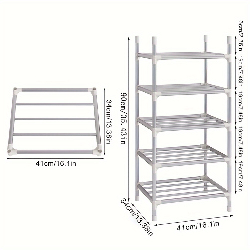 1 Support De Rangement De Cuisine Multifonction En Métal À 5 ​​niveaux,  Unités D'étagère De Rangement Debout Pour Buanderie, Salle De Bain, Cuisine,  Garde-manger, 16,1 X 13,8 X 35,4 Pouces - Temu Belgium