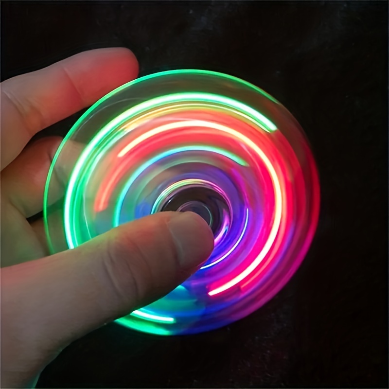 Hand spinner toupie gyroscope fidget spinner modele lumineux noir